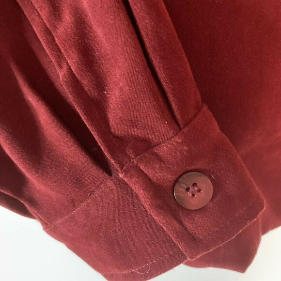 Worthington Womens Tall Stretch Faux Suede Deep Red Shirt Jacket Shacket-18T - Picture 4 of 11